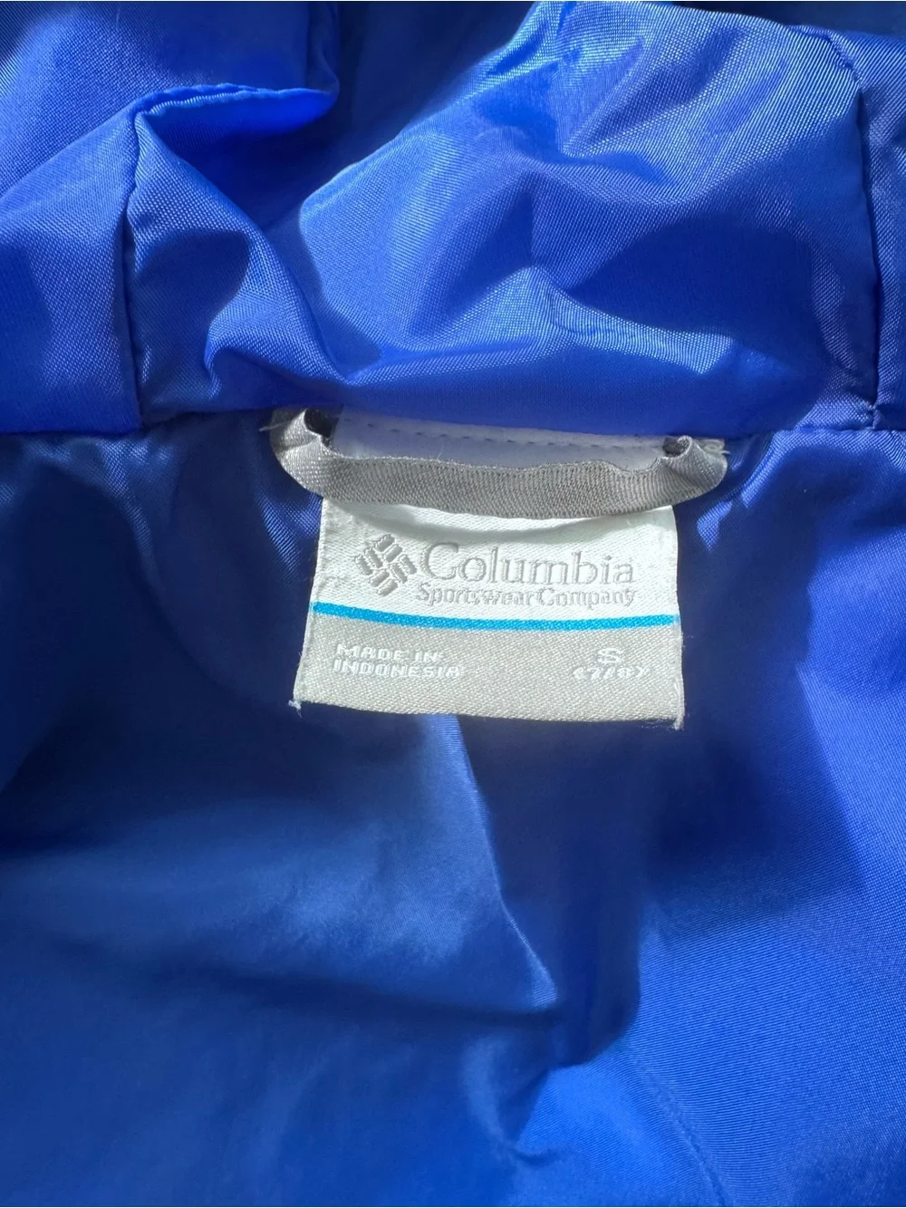 Columbia Kids Two-Tone Blue Hooded Puffer Jacket - Size 7/8